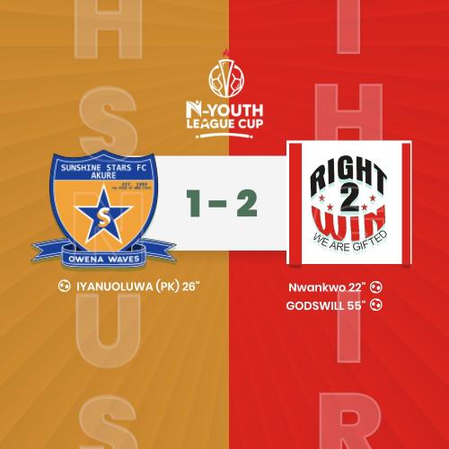 Sunshine Stars F.C. (U19) VS Right 2 Win. highlighs