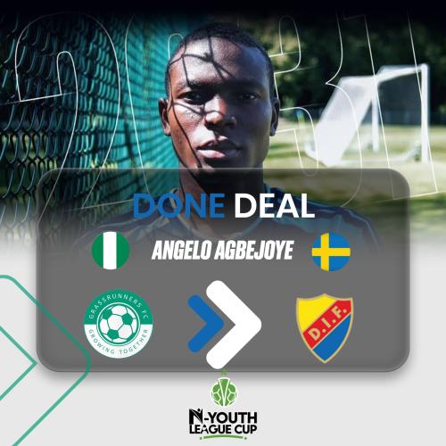 ANGELO AGBEJOYE HOUNTONDJI COMPLETES DREAM MOVE FROM GRASSRUNNERS FC ,OGUN TO DJURGÅRDENS IF FOTBOLL, IN SWEDEN.