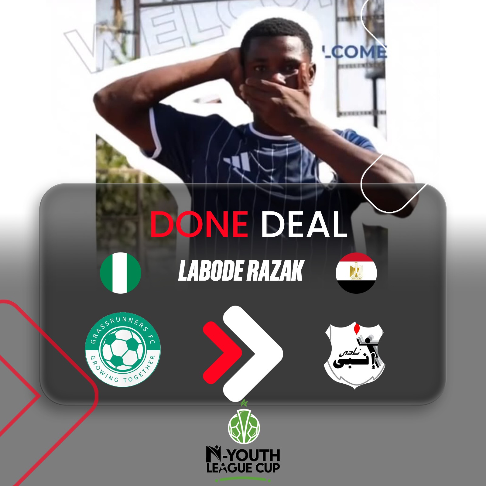 DONE DEAL: RAZAK LABODE JOINS ENPPI FC, EGYPT FROM GRASSRUNNERS