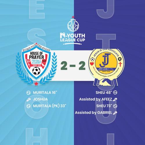 HOUSE OF PRAYER ASSEMBLY FOOTBALL ACADEMY vs JUSTJOHN FC WEEK FIVE