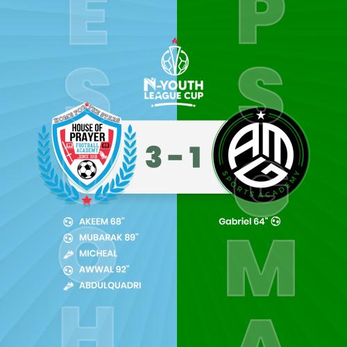 HOUSE OF PRAYER ASSEMBLY FOOTBALL ACADEMY VS AMG SPORTS ACADEMY WEEK 3