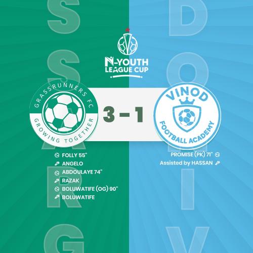 GRASSRUNNERS FOOTBALL CLUB VS VINOD FOOTBALL ACADEMY MATCH HIGHLIGHTS