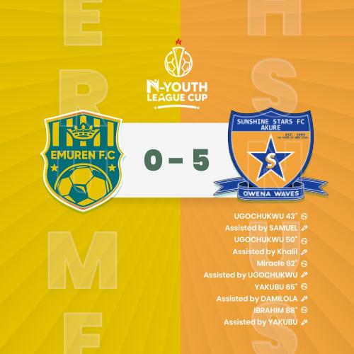 Emuren Football Club VS Sunshine Stars F.C. (U19)